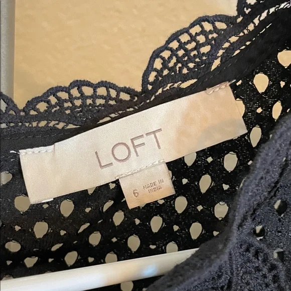 LOFT Black Long Sleeve Lace Dress Stevie nicks approved - Picture 3 of 8